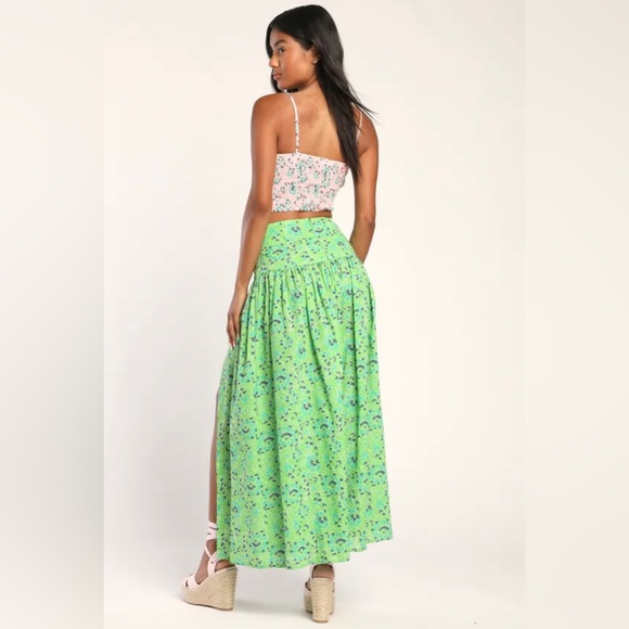 Lulu’s Best Matched Pink & Green Two-Piece Maxi Dress - Picture 3 of 14